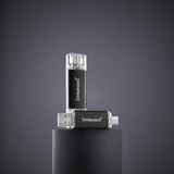 Intenso Twist Line 256 GB, Lápiz USB antracita/Transparente