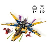LEGO NINJAGO Super Jet de la Tormenta de Ras y Arin, Juegos de construcción Juego de construcción, 8 año(s), Plástico, 510 pieza(s), 752 g