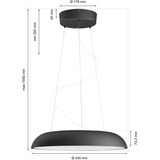 Philips Hue White Ambiance Amaze Lámpara colgante, Luz de LED negro