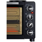 Unold 68885 cocina Cocina independiente Eléctrico Cerámico Negro, Mini horno negro, Cocina independiente, Negro, Giratorio, Negro, Metal, Vidrio