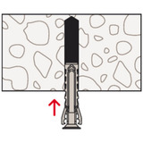 fischer Taco de expansión SX Plus 10x80, Pasador gris claro