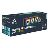 ARCTIC Liquid Freezer III Pro 360 A-RGB Procesador Kit de refrigeración líquida 12 cm Negro 1 pieza(s), Refrigeración por agua negro, Kit de refrigeración líquida, 12 cm, 131 m³/h, Negro