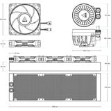 ARCTIC Liquid Freezer III Pro 360 A-RGB Procesador Kit de refrigeración líquida 12 cm Negro 1 pieza(s), Refrigeración por agua negro, Kit de refrigeración líquida, 12 cm, 131 m³/h, Negro