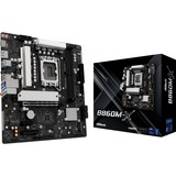 ASRock B860M-X, Placa base negro/Plateado