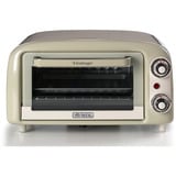 Ariete 3919/03 10 L 800 W Beige Parrilla, Mini horno blanco/Verde claro, 10 L, Beige, Independiente, Giratorio, 90 - 230 °C, Mecánico