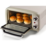 Ariete 3919/03 10 L 800 W Beige Parrilla, Mini horno blanco/Verde claro, 10 L, Beige, Independiente, Giratorio, 90 - 230 °C, Mecánico