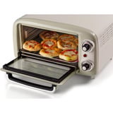 Ariete 3919/03 10 L 800 W Beige Parrilla, Mini horno blanco/Verde claro, 10 L, Beige, Independiente, Giratorio, 90 - 230 °C, Mecánico