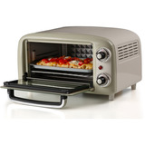 Ariete 3919/03 10 L 800 W Beige Parrilla, Mini horno blanco/Verde claro, 10 L, Beige, Independiente, Giratorio, 90 - 230 °C, Mecánico