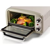 Ariete 3919/03 10 L 800 W Beige Parrilla, Mini horno blanco/Verde claro, 10 L, Beige, Independiente, Giratorio, 90 - 230 °C, Mecánico