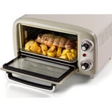 Ariete 3919/03 10 L 800 W Beige Parrilla, Mini horno blanco/Verde claro, 10 L, Beige, Independiente, Giratorio, 90 - 230 °C, Mecánico