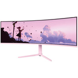 Arozzi Nova 49TUW165, Monitor de gaming rosa neón
