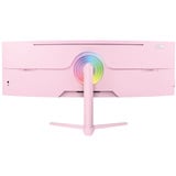 Arozzi Nova 49TUW165, Monitor de gaming rosa neón