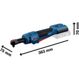 Bosch Atornillador de carraca inalámbrico GRC 18V-60 Professional solo, 18 Voltios, Destornillador azul