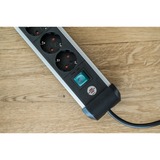 Brennenstuhl Regleta Premium-Alu-Line 6 tomas negro/Plateado