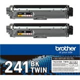 Brother TN-241BKTWIN cartucho de tóner 2 pieza(s) Original Negro 2500 páginas, Negro, 2 pieza(s)