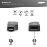 Digitus Adaptador USB 4K, conector USB-C > puerto HDMI A negro