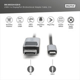 Digitus Cable adaptador USB4 Gen 2x2 USB-C > DisplayPort negro/Gris