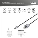 Digitus Cable adaptador USB4 Gen 2x2 USB-C > DisplayPort negro/Gris