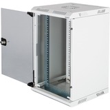 Digitus Carcasas de pared combinadas de 254 mm (10″) y 482,6 (19″) mm, Armario IT gris claro, 6 (19″) mm, Bastidor de pared, 10U, 30 kg, Bloqueo del teclado, Gestión de cables, 10,3 kg
