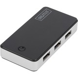 Digitus Concentrador USB 3.0, 4 puertos, color negro, Hub USB negro, 4 puertos, color negro, USB 3.2 Gen 1 (3.1 Gen 1) Type-A, 5000 Mbit/s, Negro, Plata, China, 5 V, Windows 7 Home Premium, Windows Vista Home Premium, Windows XP Home