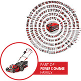 EINHELL Cortacésped profesional a batería GP-CM 36/47 S Li BL, 36 Voltios (2x18 Voltios) rojo/Negro