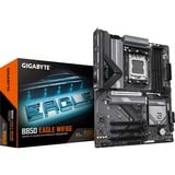 GIGABYTE B850 EAGLE WIFI6E Placa Base - Procesadores AMD Ryzen Serie 9000, VRM digital de 8+2+2 fases, hasta 8200MHz DDR5 (OC), 1xPCIe 5.0 + 2xPCIe 4.0 M.2, LAN GbE, WIFI 6E, USB 3.2 Gen 2 negro/Gris, VRM digital de 8+2+2 fases, hasta 8200MHz DDR5 (OC), 1xPCIe 5.0 + 2xPCIe 4.0 M.2, LAN GbE, WIFI 6E, USB 3.2 Gen 2, AMD, Zócalo AM5, AMD Ryzen 7000 Series, AMD Ryzen 8000 Series, AMD Ryzen 9000 Series, Zócalo AM5, DDR5-SDRAM, 256 GB