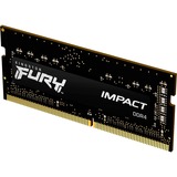Kingston FURY FURY 16GB 3200MT/s DDR4 CL20 SODIMM Impact, Memoria RAM negro, 16 GB, 1 x 16 GB, DDR4