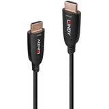 Lindy  Fibra óptica Hybrid HDMI 2.1 8K60 , Cable negro