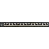 Netgear GS316P No administrado Gigabit Ethernet (10/100/1000) Energía sobre Ethernet (PoE) Negro, Interruptor/Conmutador No administrado, Gigabit Ethernet (10/100/1000), Bidireccional completo (Full duplex), Energía sobre Ethernet (PoE), Montaje de pared