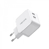 Nevox Cargador 45W DUAL USB-C (PD) QC3.0 GaN blanco