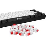 Sharkoon Kailh Box Red Switch-Set, Interruptor de botón rojo/Transparente