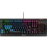 Sharkoon Skiller Mech SGK3 teclado USB AZERTY Francés Negro, Teclado para gaming negro, USB, Interruptor mecánico, AZERTY, LED RGB, Negro