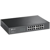 TP-Link TL-SG1016D No administrado Gigabit Ethernet (10/100/1000) Negro, Interruptor/Conmutador marrón, No administrado, Gigabit Ethernet (10/100/1000), Bidireccional completo (Full duplex), Montaje en rack, Minorista