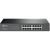 TP-Link TL-SG1016D No administrado Gigabit Ethernet (10/100/1000) Negro, Interruptor/Conmutador marrón, No administrado, Gigabit Ethernet (10/100/1000), Bidireccional completo (Full duplex), Montaje en rack, Minorista