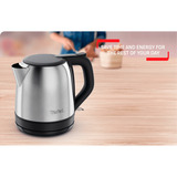 Tefal Subito, Hervidor de agua acero fino/Negro, 1 L, 2400 W, Negro, Acero inoxidable, Acero inoxidable, Indicador de nivel de agua, Sin cables