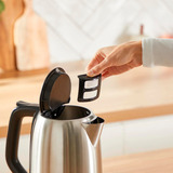 Tefal Subito, Hervidor de agua acero fino/Negro, 1 L, 2400 W, Negro, Acero inoxidable, Acero inoxidable, Indicador de nivel de agua, Sin cables