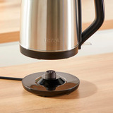 Tefal Subito, Hervidor de agua acero fino/Negro, 1 L, 2400 W, Negro, Acero inoxidable, Acero inoxidable, Indicador de nivel de agua, Sin cables