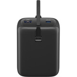 goobay Powerbank 20.000 mAh, cable USB-C integrado 13 cm, 30 vatios, Banco de potencia negro