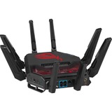 ASUS ROG Rapture GT-BE19000 router inalámbrico Multi-Gigabit Ethernet Tribanda (2.4 GHz / 5 GHz / 6 GHz) Negro, Rojo Wi-Fi 7 (802.11be), Tribanda (2.4 GHz / 5 GHz / 6 GHz), Ethernet, Negro, Rojo, Router de sobremesa