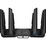 ASUS ROG Rapture GT-BE19000 router inalámbrico Multi-Gigabit Ethernet Tribanda (2.4 GHz / 5 GHz / 6 GHz) Negro, Rojo Wi-Fi 7 (802.11be), Tribanda (2.4 GHz / 5 GHz / 6 GHz), Ethernet, Negro, Rojo, Router de sobremesa