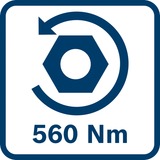 Bosch GDS 18V-330 HC PROFESSIONAL 1/2" 2800 RPM 560 Nm Negro, Azul, Rojo, Tornillo de percusión azul, Llave de impacto, Negro, Azul, Rojo, 1/2", 2800 RPM, 560 Nm, 1200 RPM