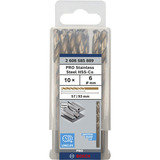 Bosch PRO Broca helicoidal HSS-Co para acero inoxidable, Ø 6mm, Taladro 