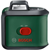 Bosch Universal Level 360 Set Nivel de línea 24 m 500-540 nm (< 10mW), Láser de líneas cruzadas verde/Negro, 24 m, 0,4 mm/m, 4°, 4 s, Horizontal/Vertical, Verde