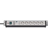 Brennenstuhl Premium-Line 1156057696, Regleta negro/Gris claro