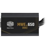 Cooler Master MWE BRONZE 650 V3 230V, Fuente de alimentación de PC negro