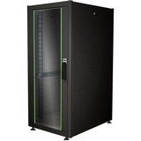 Digitus Armario de red de la serie Dynamic Basic - 600 x 800 mm (an. x pr.), Armario IT negro, Rack o bastidor independiente, 26U, 600 kg, Rieles de rack, Negro