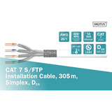 Digitus Cable de instalación Professional Cat.7 S/FTP Maxflex simplex, Dca blanco