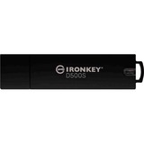 Kingston IronKey 128GB D500S FIPS 140-3 Lvl 3 AES-256, Lápiz USB 128 GB, USB tipo A, 3.2 Gen 1 (3.1 Gen 1), 260 MB/s, Tapa, Negro