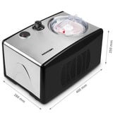 Medion LIFE Máquina de helados MD 18387, Heladera negro/Acero fino