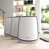 Netgear Orbi RBK853 AX6000 WiFi 6 Mesh System Tribanda (2,4 GHz/5 GHz/5 GHz) Wi-Fi 6 (802.11ax) Gris 4 Interno, Enrutador de malla Gris, Interno, Poder, 525 m², Tribanda (2,4 GHz/5 GHz/5 GHz), Wi-Fi 6 (802.11ax)